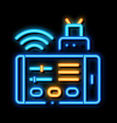 Phone Control Neon Glow Icon