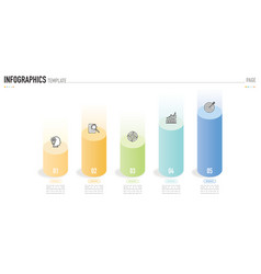 3d Bar Isometric Infographic For Business