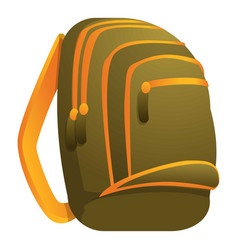 Camo Backpack Icon Cartoon Style