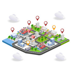 Logistics Delivery Truck In Isometric Map