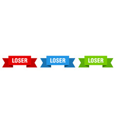 Loser Ribbon Isolated Paper Sign Banner