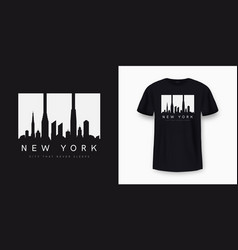 New York City Skyline T-shirt Design T-shirt