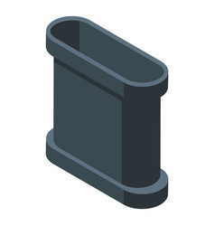 Office Pencil Stand Icon Isometric Black