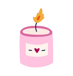 Cute Hand Drawn Clipart Of Burning Aroma Candle