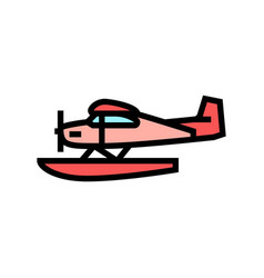 Floatplane Airplane Aircraft Color Icon