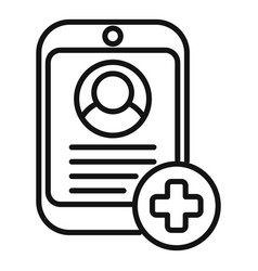 Medical Card Icon Outline Patient Report