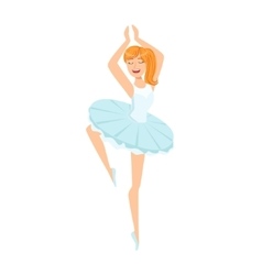 Girl ballerina dancer character dancing wearing Vector Image