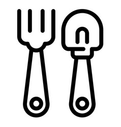 Farm Working Tools Icon Outline Farmer