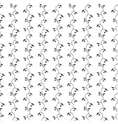 Monochrome Seamless Pattern With Black Wild