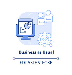 Business As Usual Light Blue Concept Icon