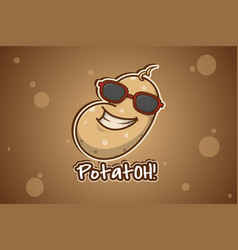 Cool Potato Logo Cartoon