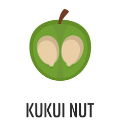 Kukui Nut Icon Flat Style