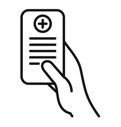 Mobile Health Icon Outline Patient Card