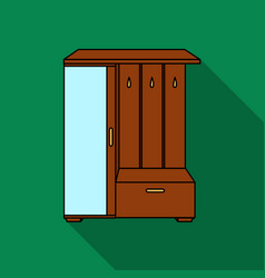 Vestibule Wardrobe Icon In Flat Style Isolated