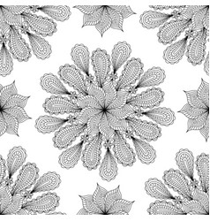 Black And White Seamless Background With Paisley