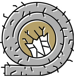 Fiber Asbestos Color Icon