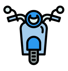 Front View Scooter Icon Outline Style