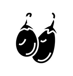 Indian Eggplant Glyph Icon