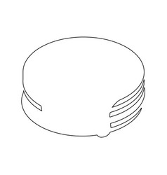 Simple Pancakes Line Icon Eps 10