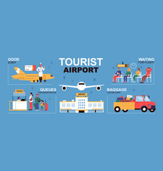 Tourist In Airport Infographics