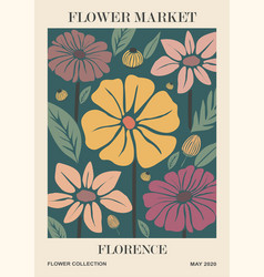 Abstract Flower Market Florence Poster Art