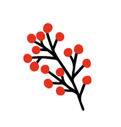 Doodle Northern Plant With Red Berries