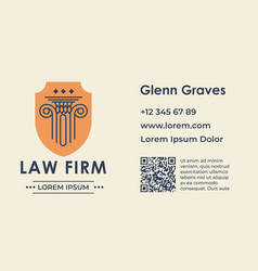 Legal Advise Or Law Firm Business Card