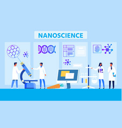 Nanoscience Lab Metaphor Advertising Flat Banner