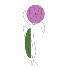 One Line Modern Drawing Of Tulip Flower