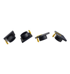 Set Of Graduation Caps From Different Angles 3d