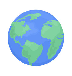 Spherical Earth Model Semi Flat Color Object