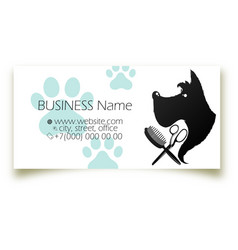 Business Card Concept For Groomer And Groomer