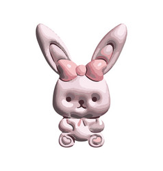 Cute Pink Rabbit Its Girl