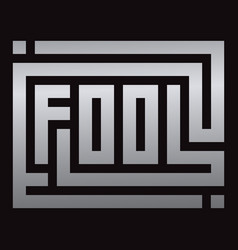 Fool Lettering Maze Typography Design