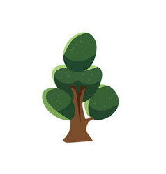 Green Tree Cartoon Flat