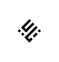 Lu Geometric Logo Initial Concept With High