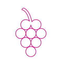 Pink Grapes Line Art Icon