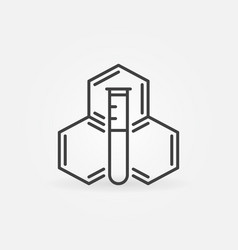 Test Tube With Molecule Chemistry Hexagonal