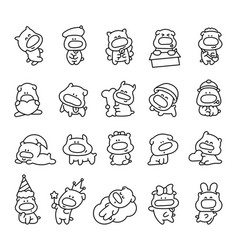 Cute Cartoon Puppy Characters Coloring Page