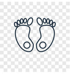 Foot Print Concept Linear Icon Isolated