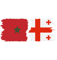 Georgia And Morocco Grunge Flags Connection