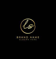 L S Ls Initial Letter Handwritten Signature Logo