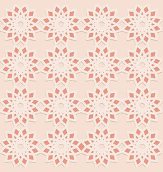 Pink Beige Embossed Pattern In Arabic Style