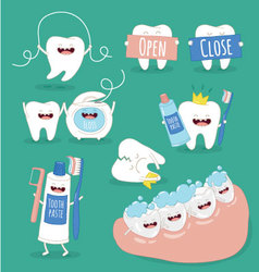 Teeth icons Royalty Free Vector Image - VectorStock