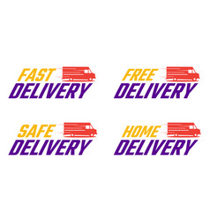 Set Of Delivery Labels Template