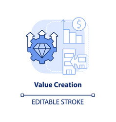 Value Creation Light Blue Concept Icon