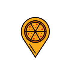 Pizza Map Pin Location Design Template