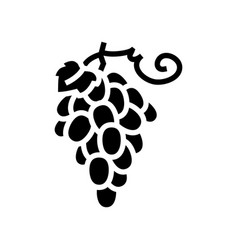 Red Grapes Bunch Glyph Icon