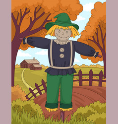 Scarecrow At Autumn Garden