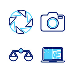 Set Line Medical Clinical Record Scales